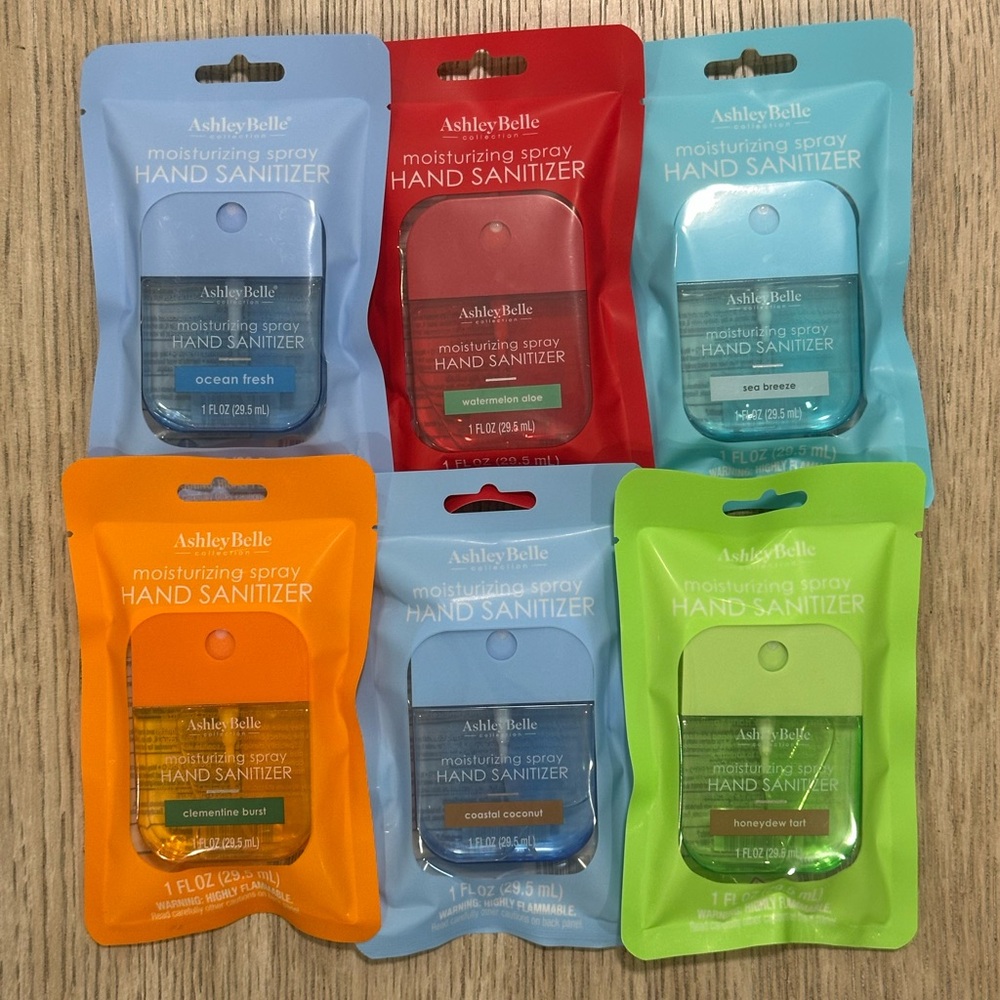 Kids Moisturizing Spray Hand Sanitizer Pack - 6 Assorted Colors